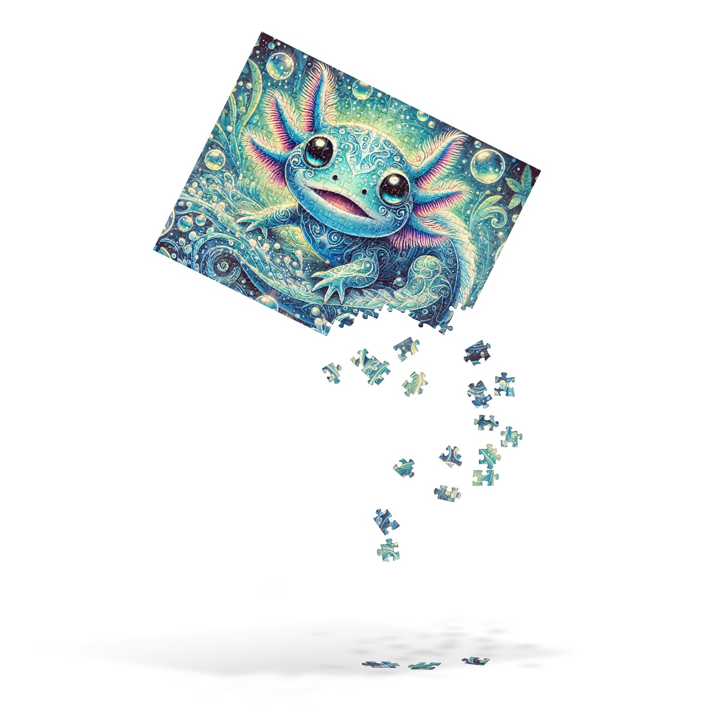 Magical Axolotl Turquoise Underwater Dreamscape Puzzle