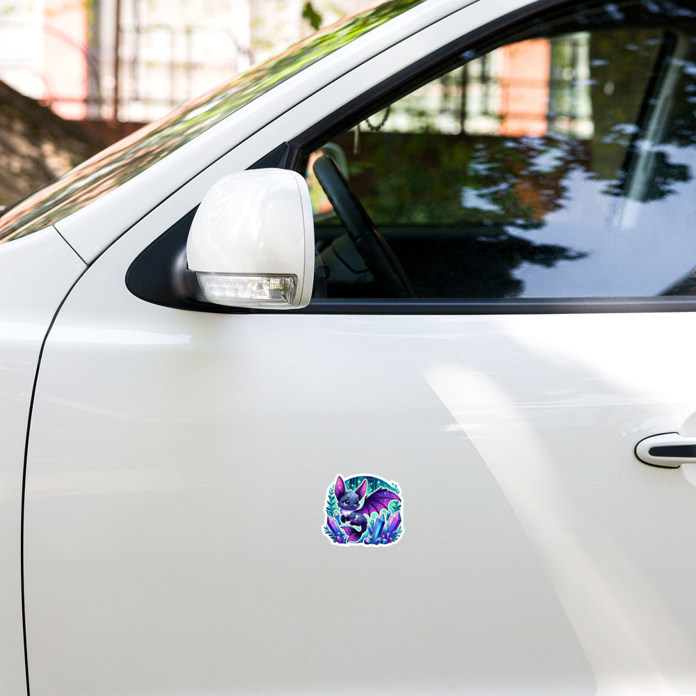 Enchanting MerBat with Crystals Kiss-cut Sticker
