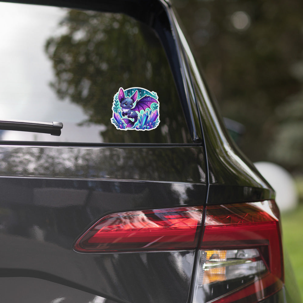 Enchanting MerBat with Crystals Kiss-cut Sticker