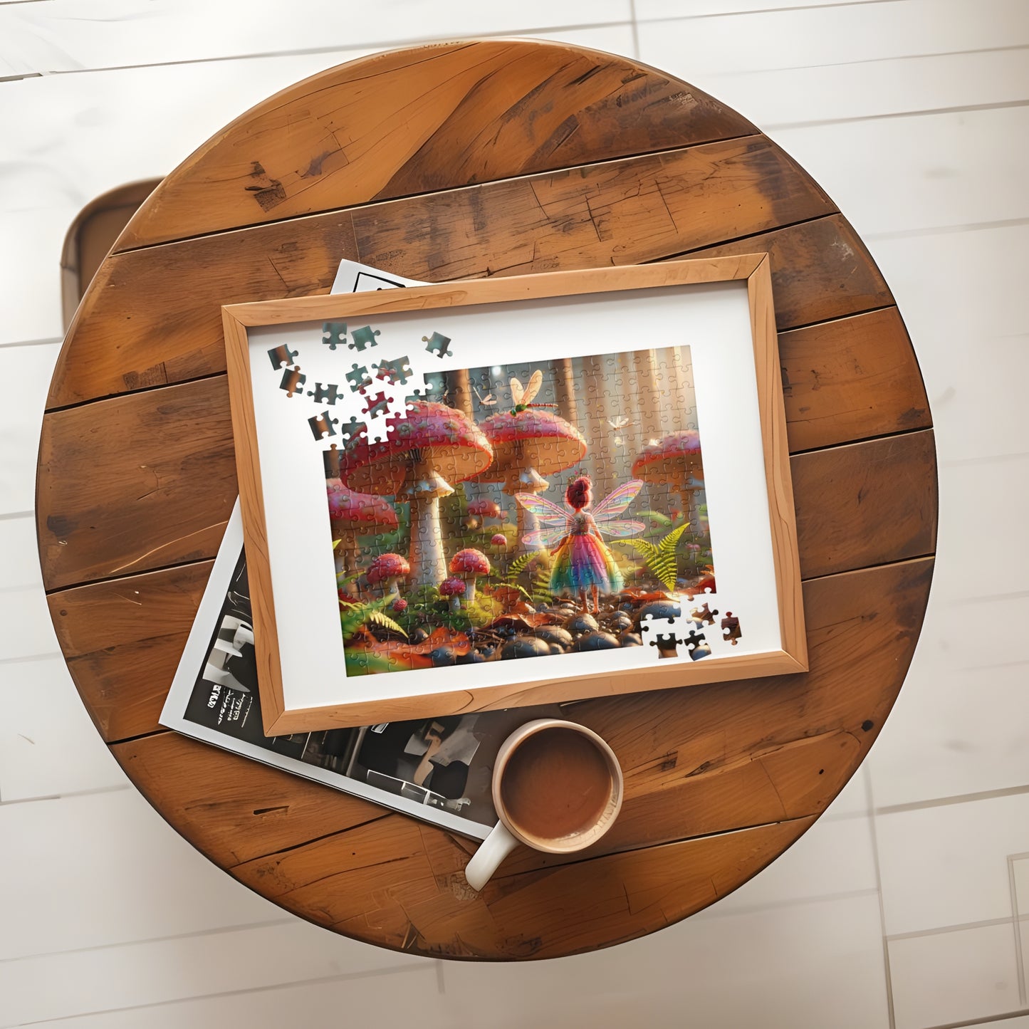 Fairy in an enchanted Mushroom Forest Jigsaw Puzzle
