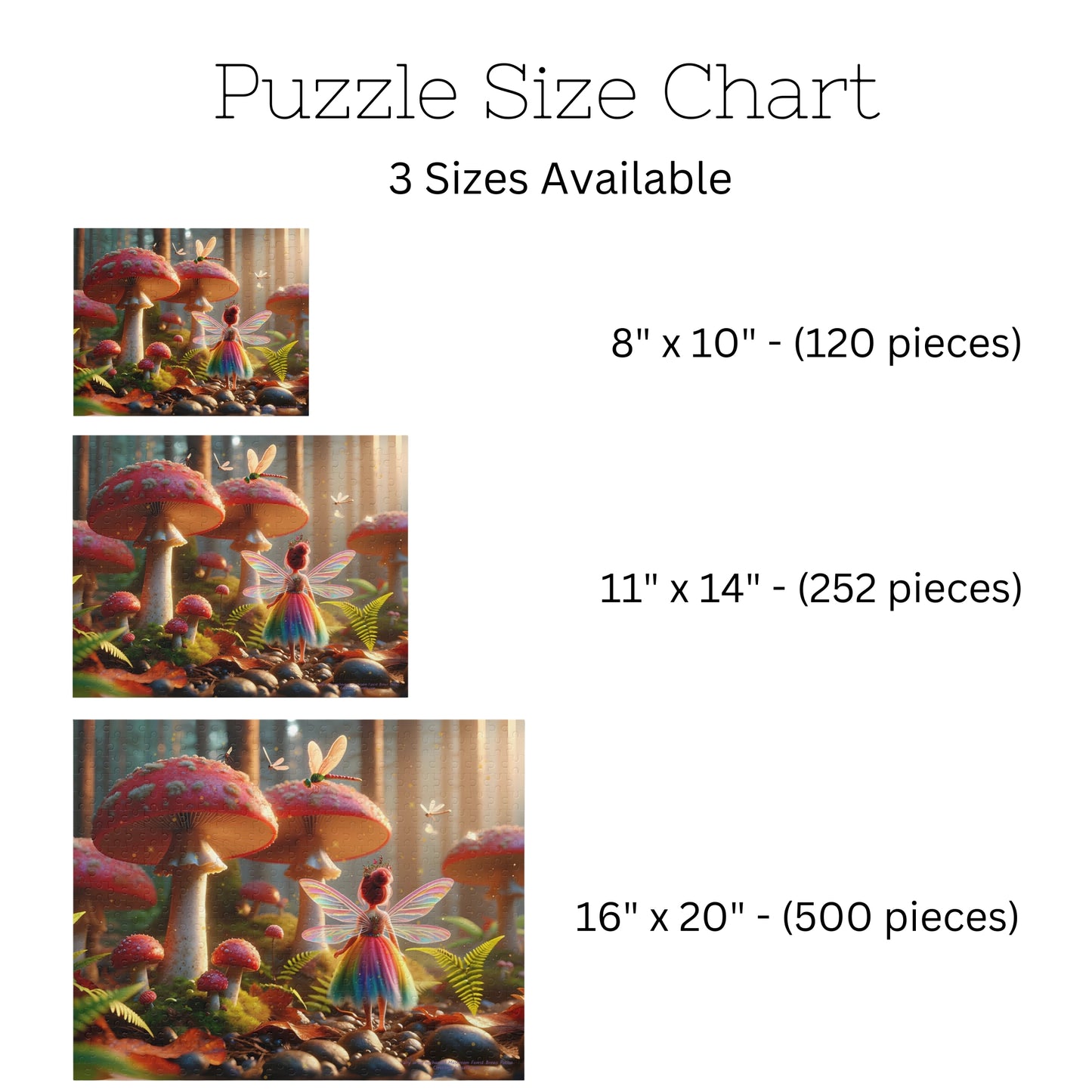 Fairy in an enchanted Mushroom Forest Jigsaw Puzzle