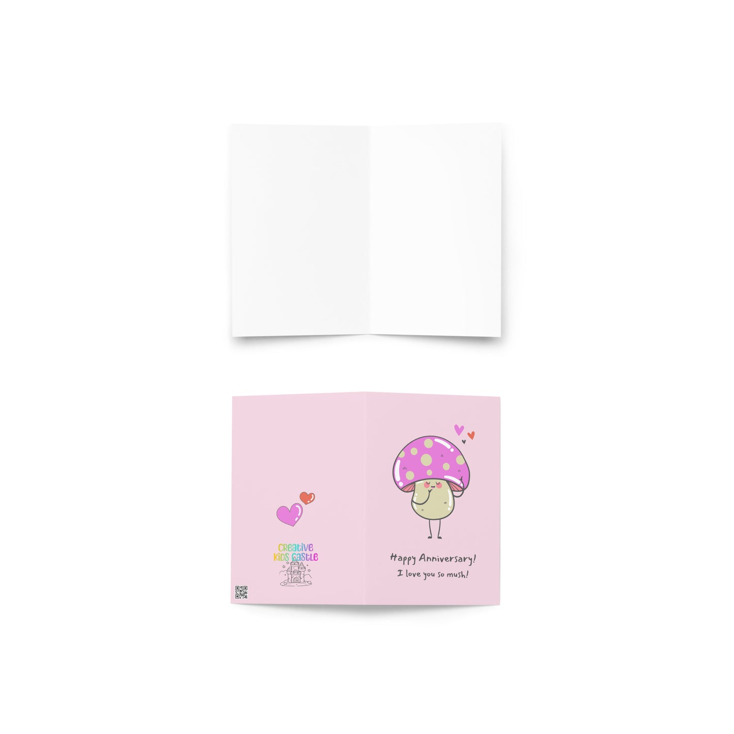 “Mushroom for Love” Pink Anniversary Card
