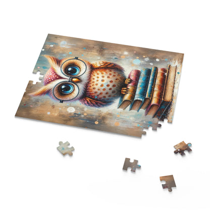 Book Owl with Glasses Jigsaw Puzzle (120, 252, 500 Pieces)