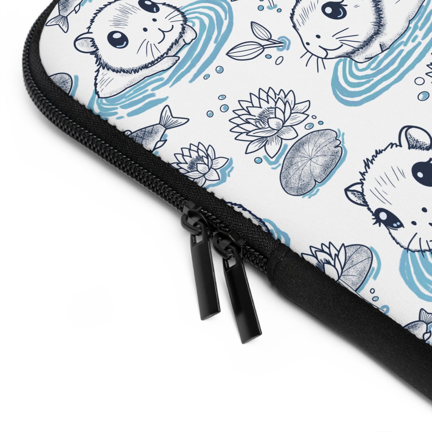 Cute Capybaras in a Lily Pond Laptop/ Tablet Sleeve