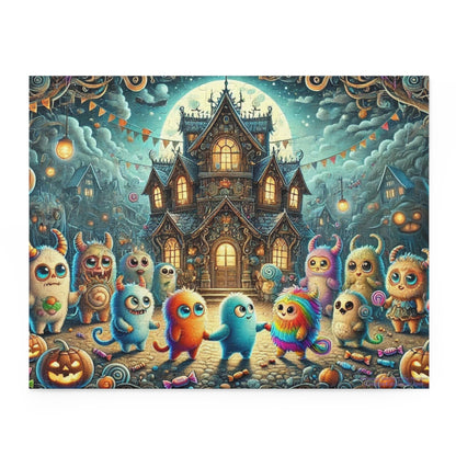 Halloween Dancing Party Monsters Jigsaw Puzzle (120, 252, or 500-Pieces)