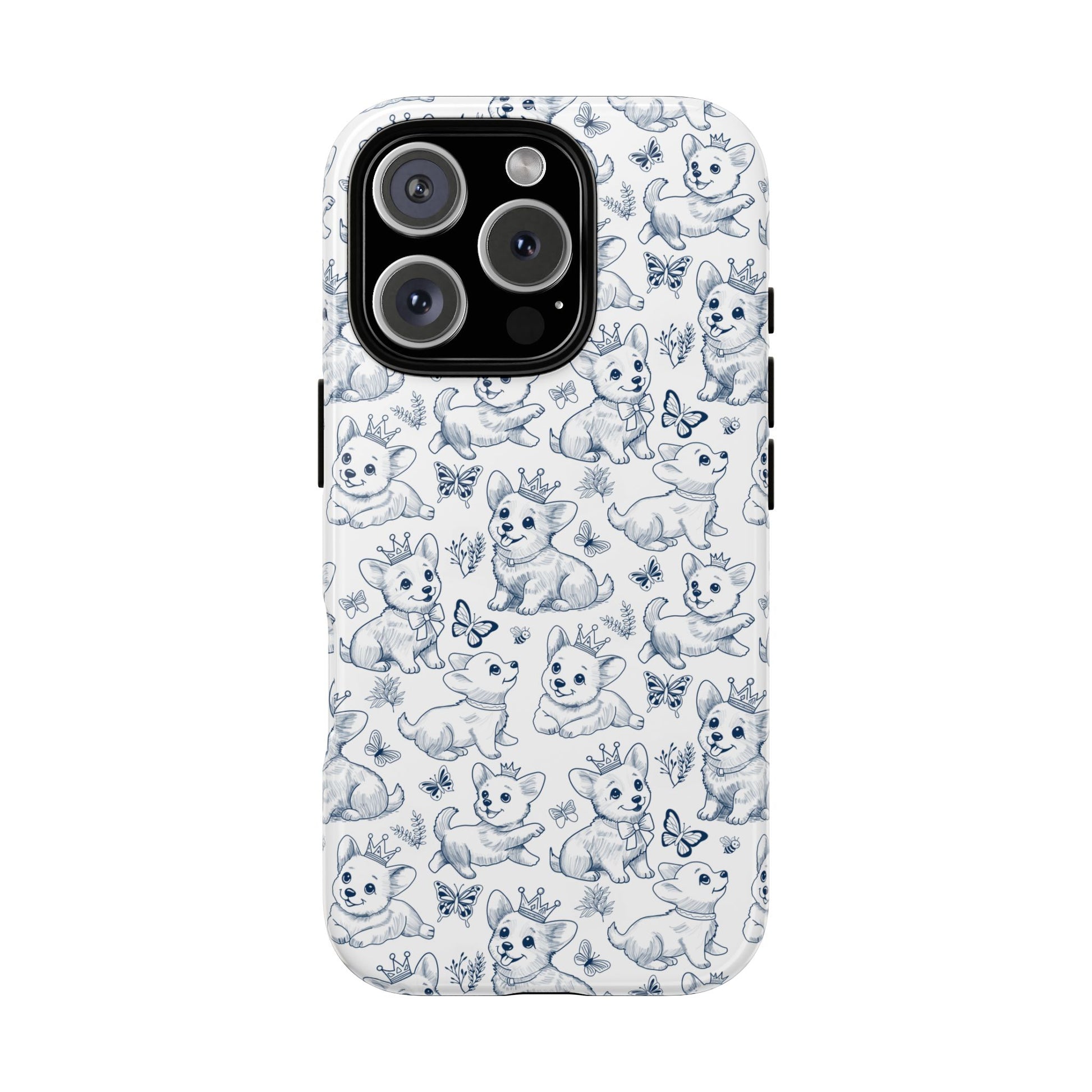 Playful Corgi Toile de Jouy IPhone Tough Phone Case – Creative Kids Castle Playful Corgi Toile de Jouy IPhone Tough Phone Case – Creative Kids Castle