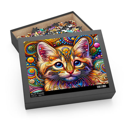 Colorful Kitten Dot Art Puzzle (120, 252, 500-Piece)