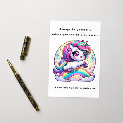 Always be a Unicorn on Clouds Greeting Card