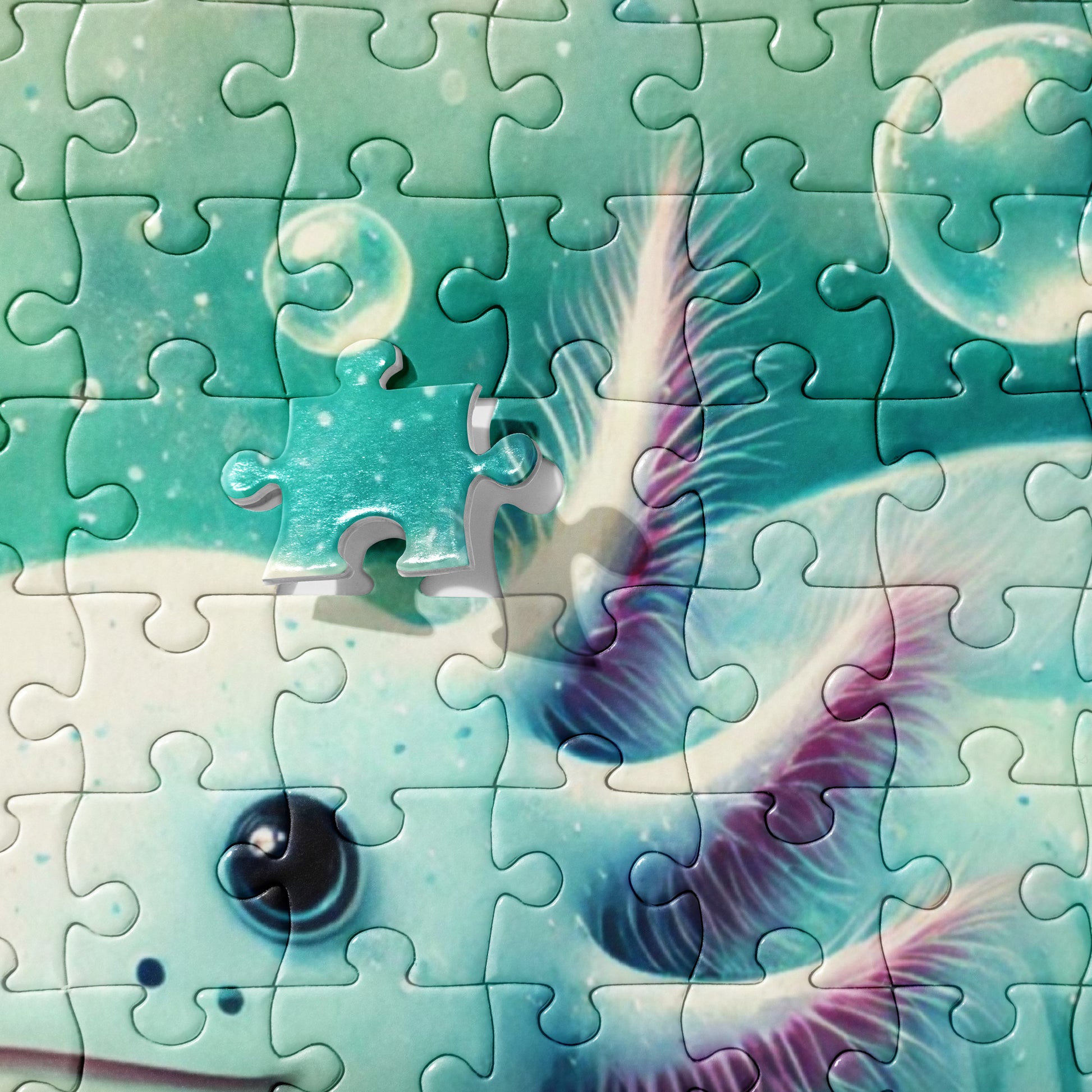 Whimsical Watercolor Axolotl Jigsaw Puzzle 252-Pieces