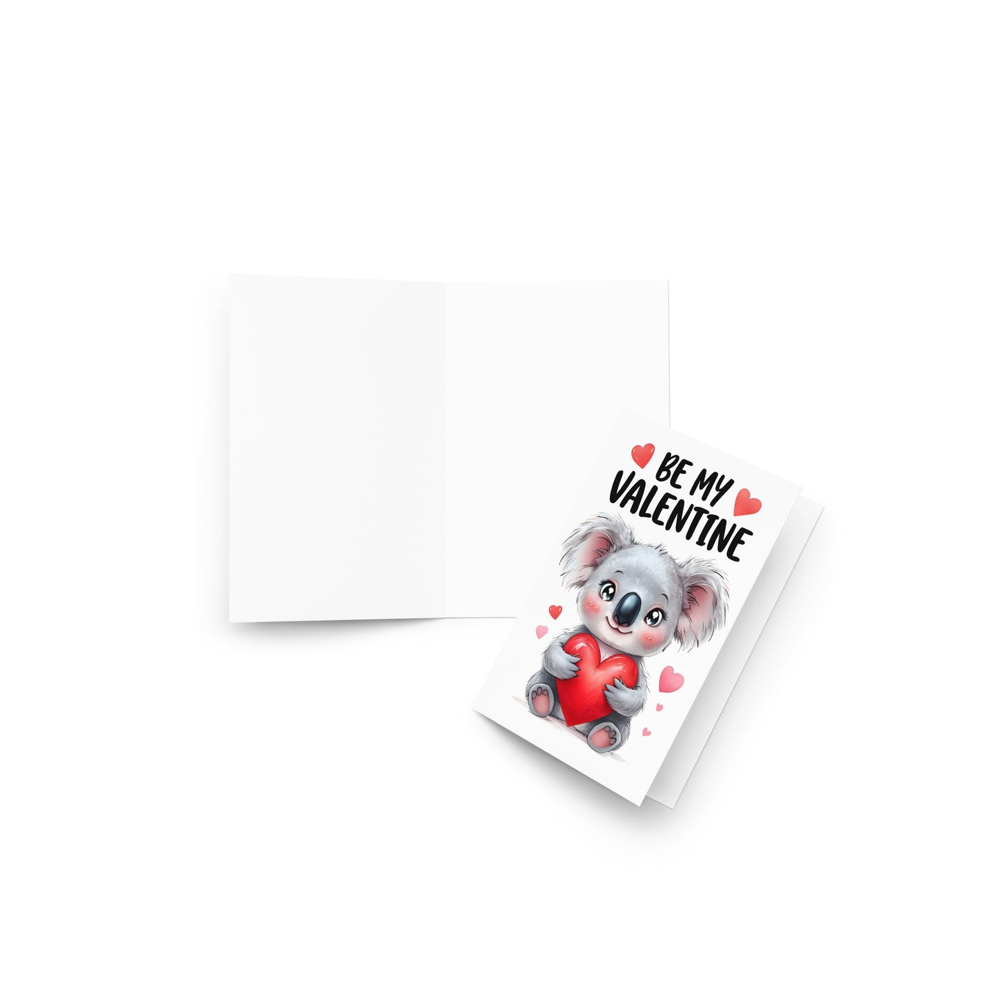 Cute Koala - Folded Valentine's Day Card - Digital Download - Print at Home