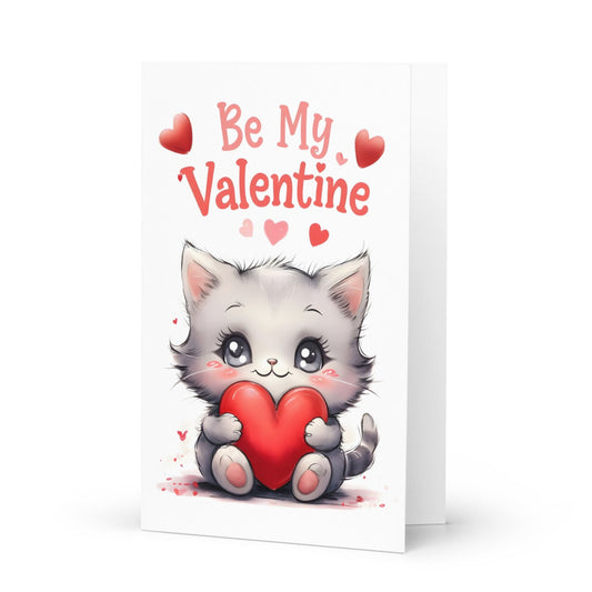 Cute Kitten "Be My Valentine" Card