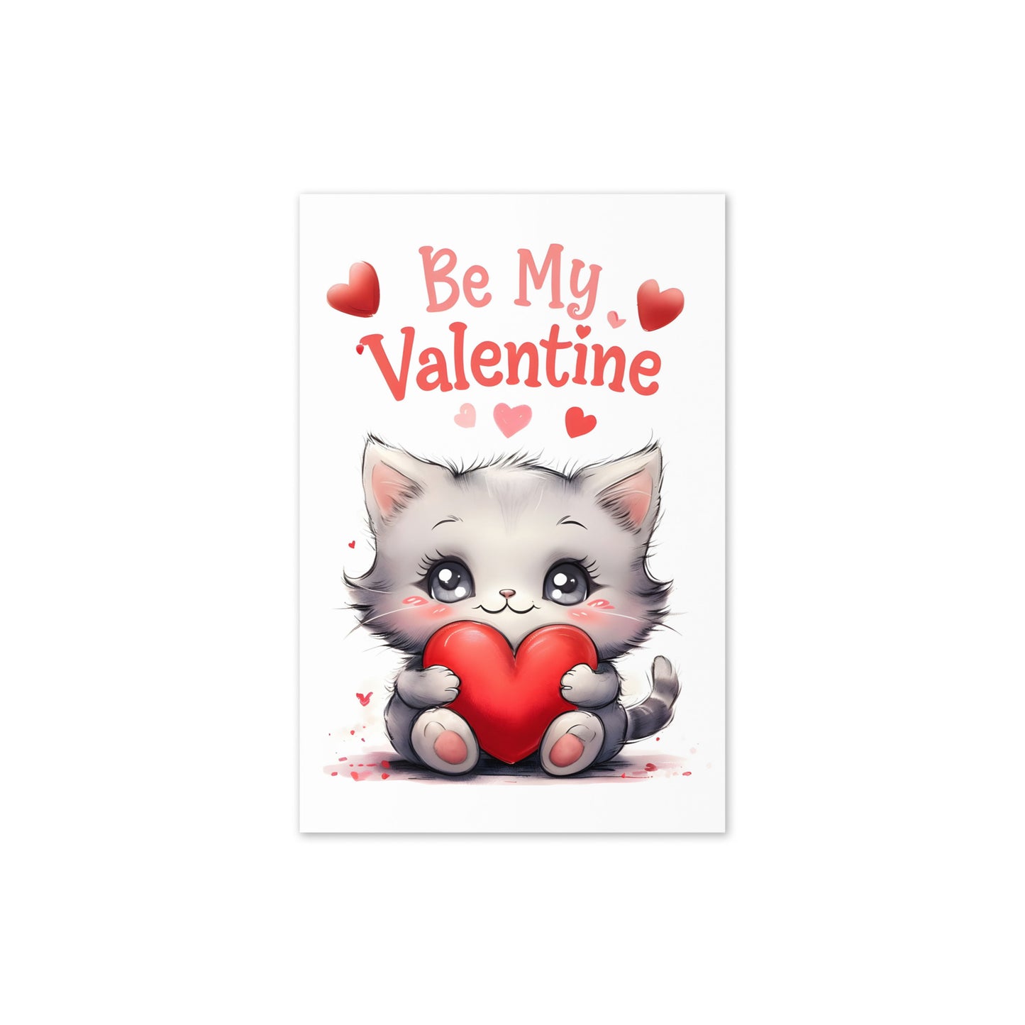 Cute Kitten "Be My Valentine" Card