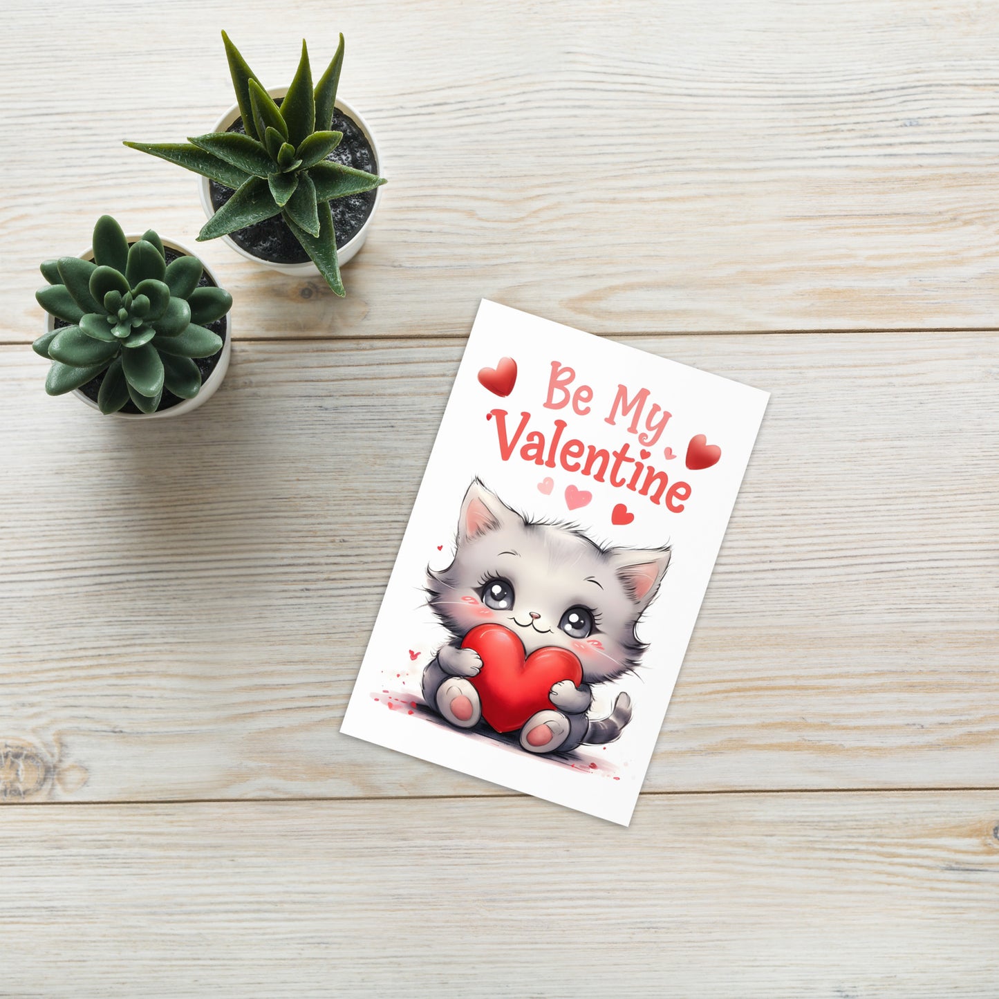 Cute Kitten "Be My Valentine" Card