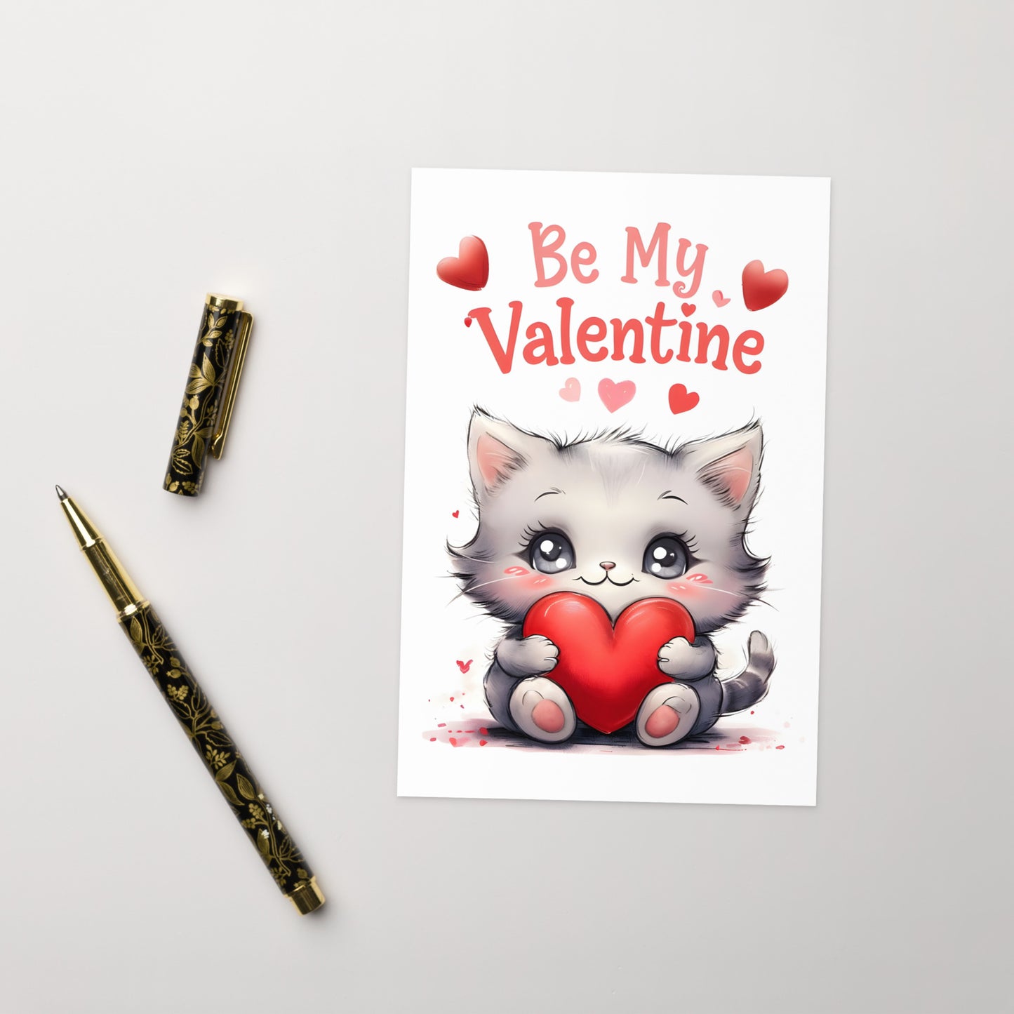 Cute Kitten "Be My Valentine" Card