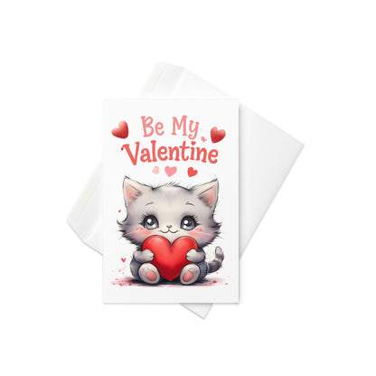 Cute Kitten "Be My Valentine" Card