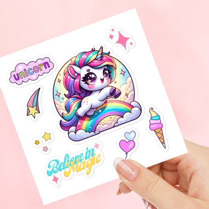 Believe in Magic Unicorn Sticker Sheet