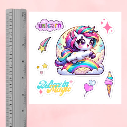 Believe in Magic Unicorn Sticker Sheet