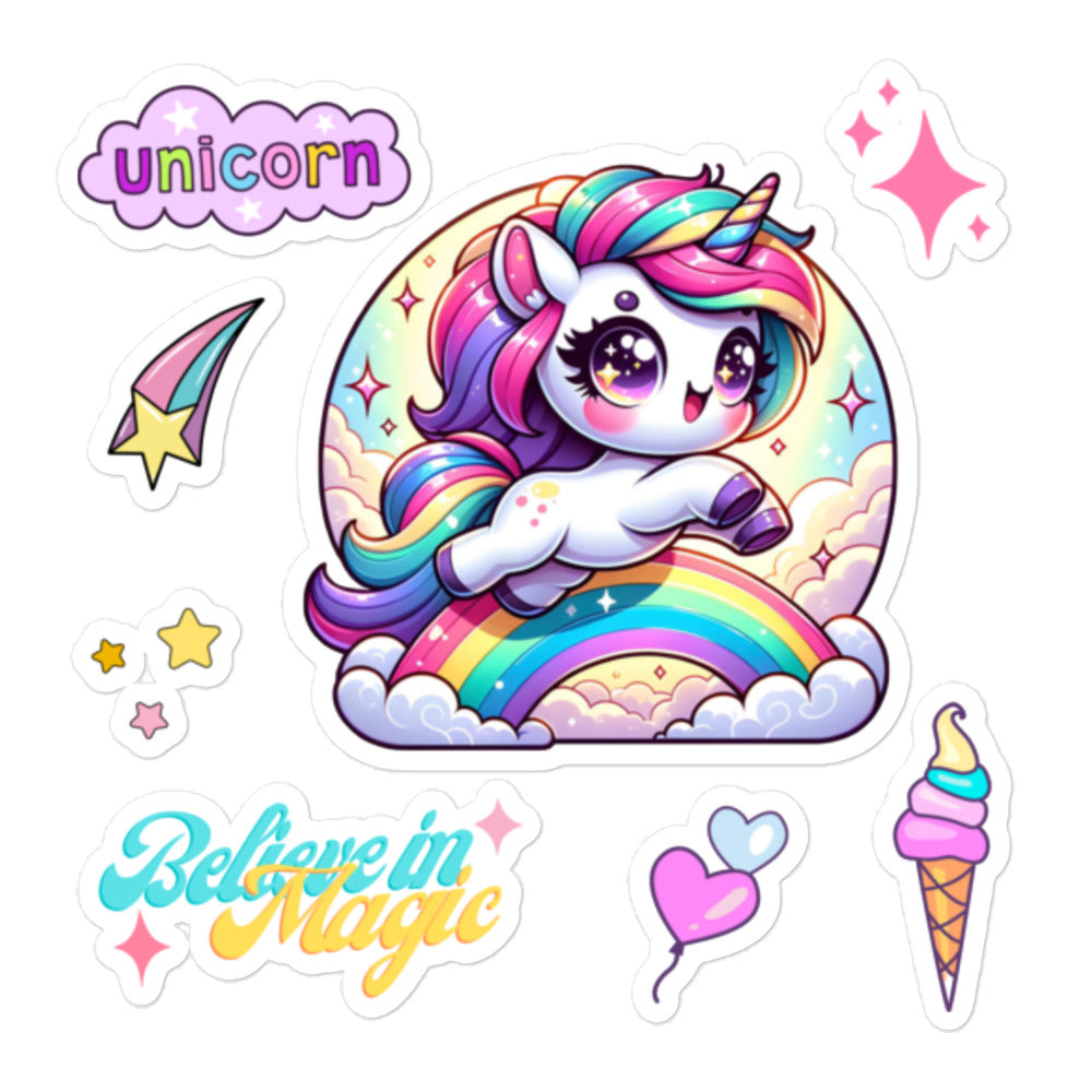 Believe in Magic Unicorn Sticker Sheet