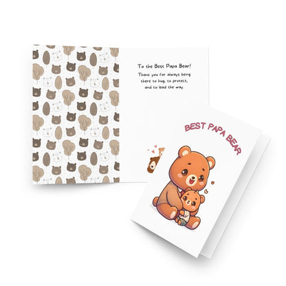 Best Papa Bear Folded Father's Card