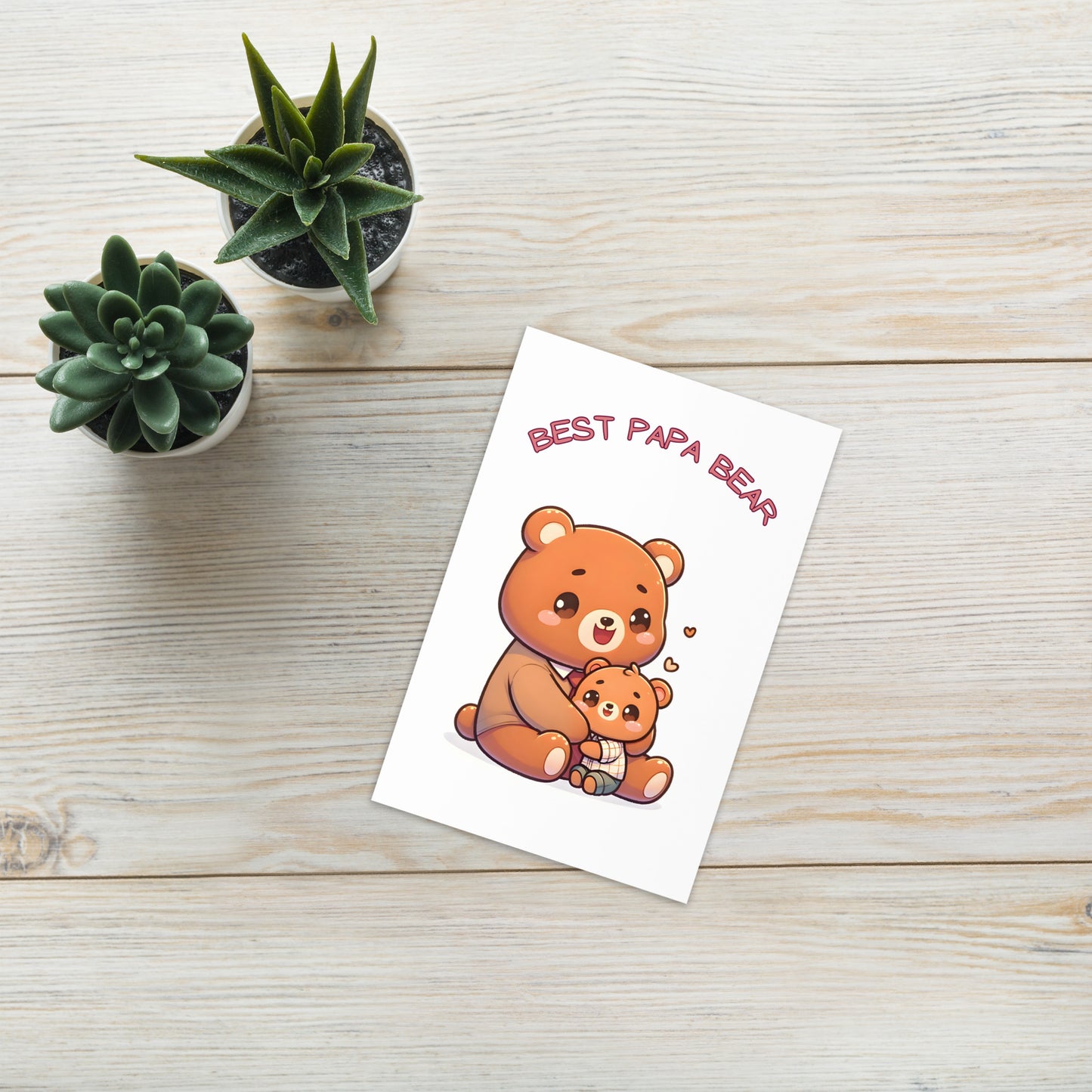 Best Papa Bear Folded Father's Card