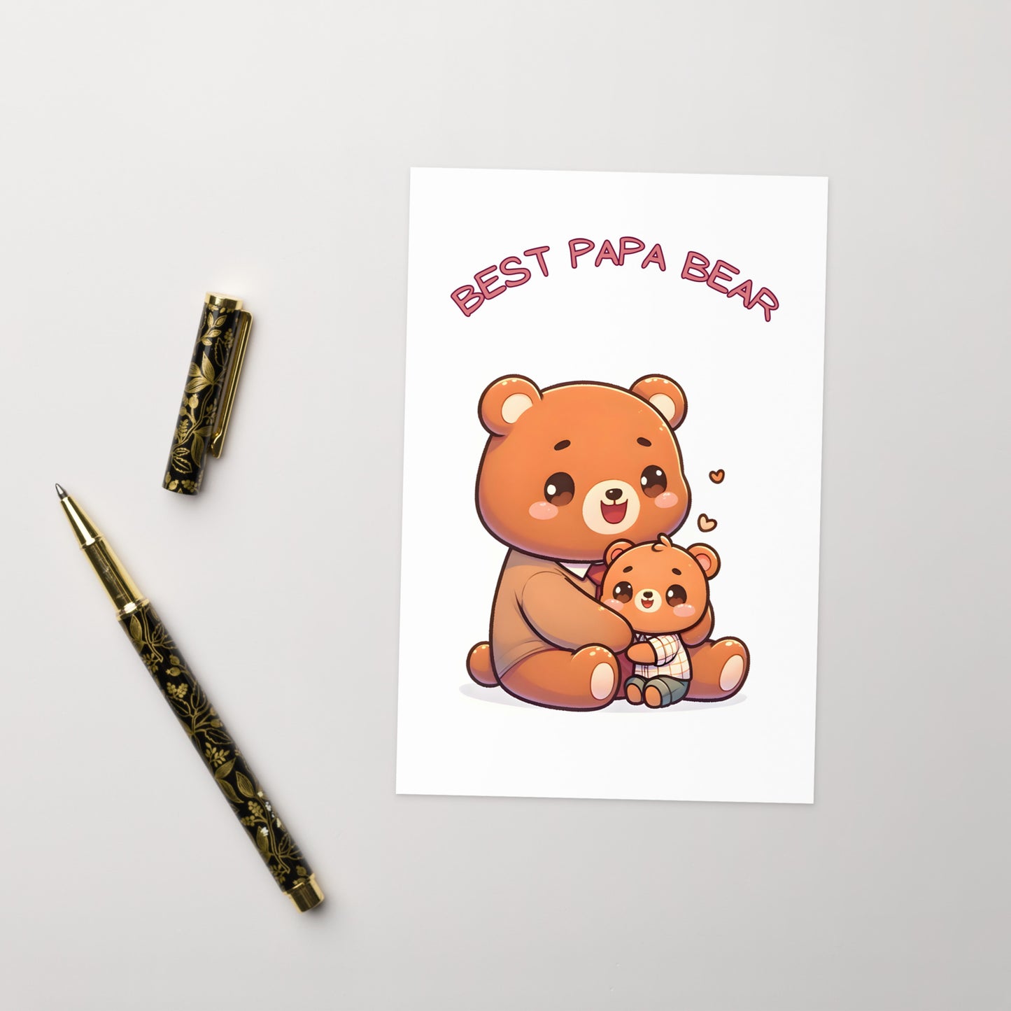 Best Papa Bear Folded Father's Card