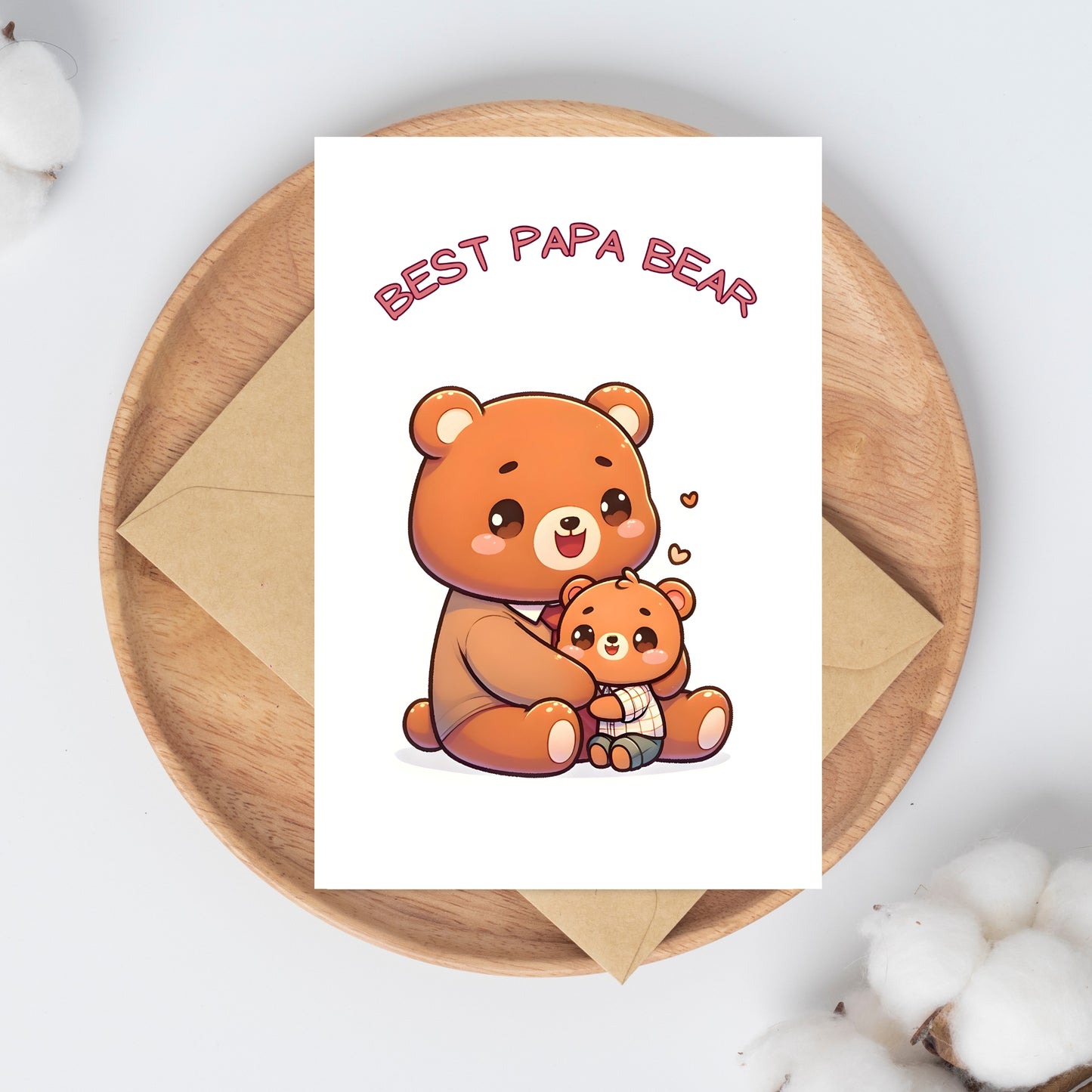 Best Papa Bear Folded Father's Card