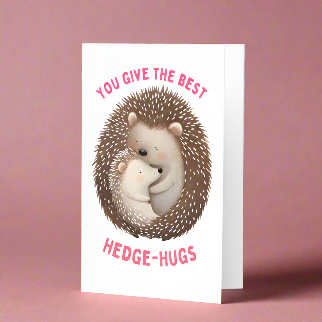 Best Hedge-hugs Mothers or Valentines Day Greeting Card