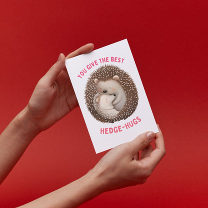 Best Hedge-hugs Mothers or Valentines Day Greeting Card
