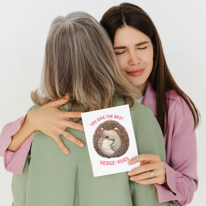 Best Hedge-hugs Mothers or Valentines Day Greeting Card