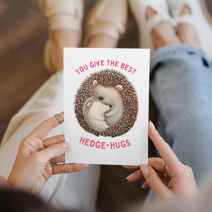 Best Hedge-hugs Mothers or Valentines Day Greeting Card