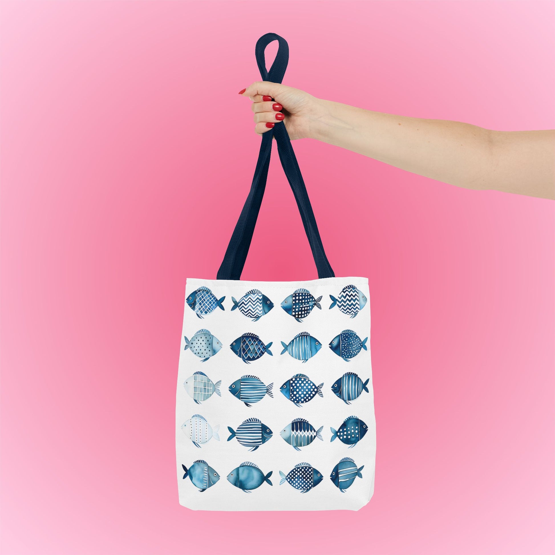 Blue School of Fish Nautical Tote Bag