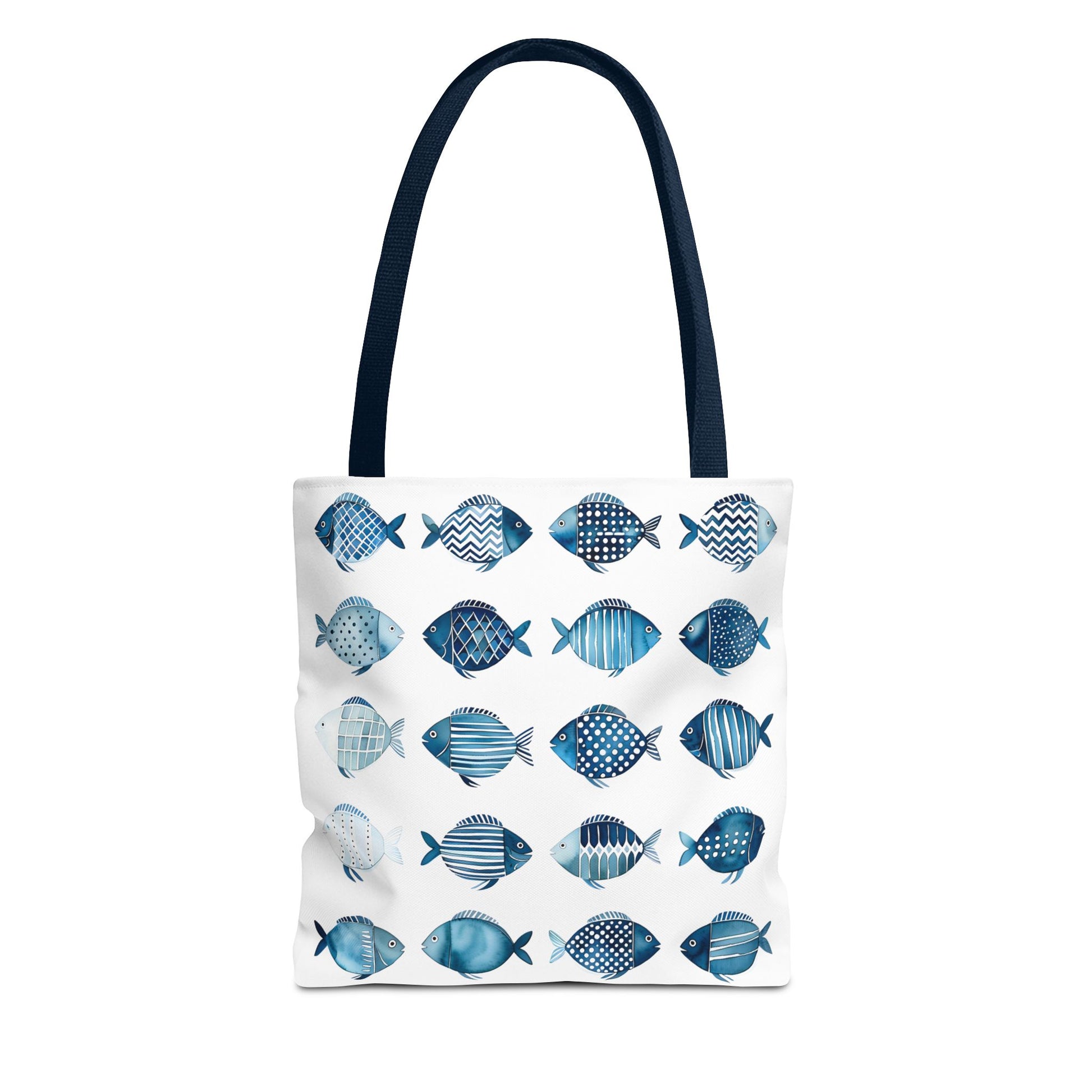 Blue School of Fish Nautical Tote Bag small
