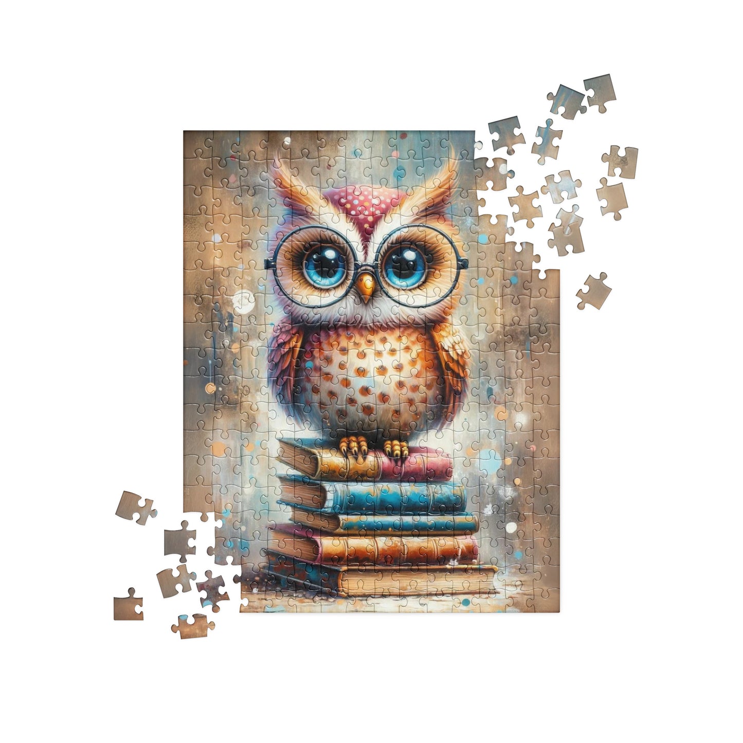 Book Owl with Glasses Jigsaw Puzzle (120, 252, 500 Pieces)