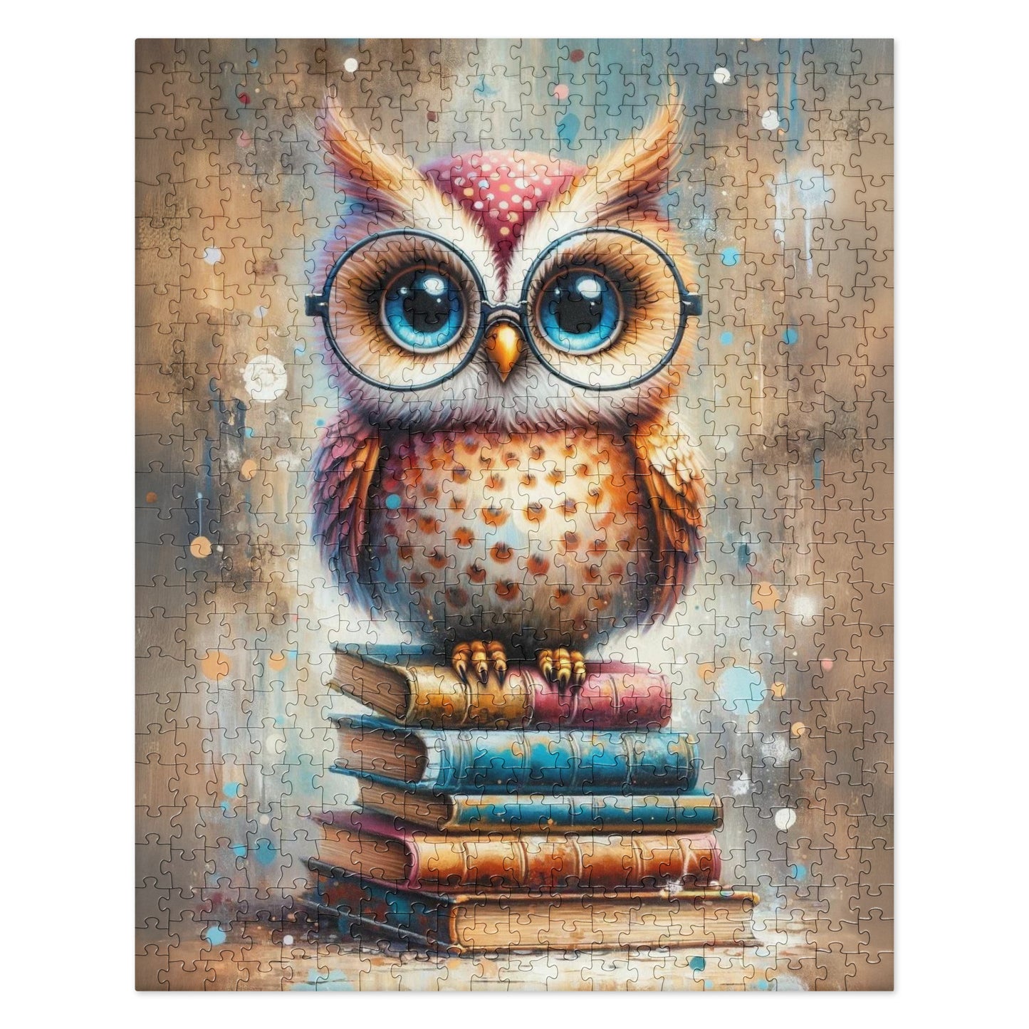 Book Owl with Glasses Jigsaw Puzzle (120, 252, 500 Pieces)