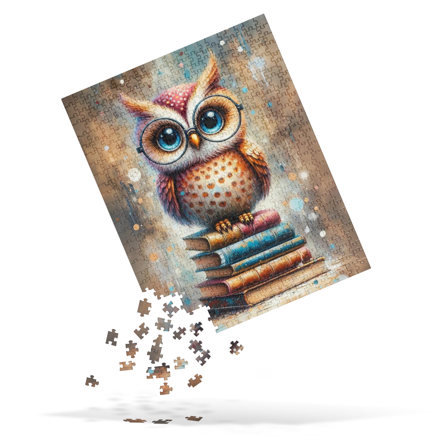 Book Owl with Glasses Jigsaw Puzzle (120, 252, 500 Pieces)