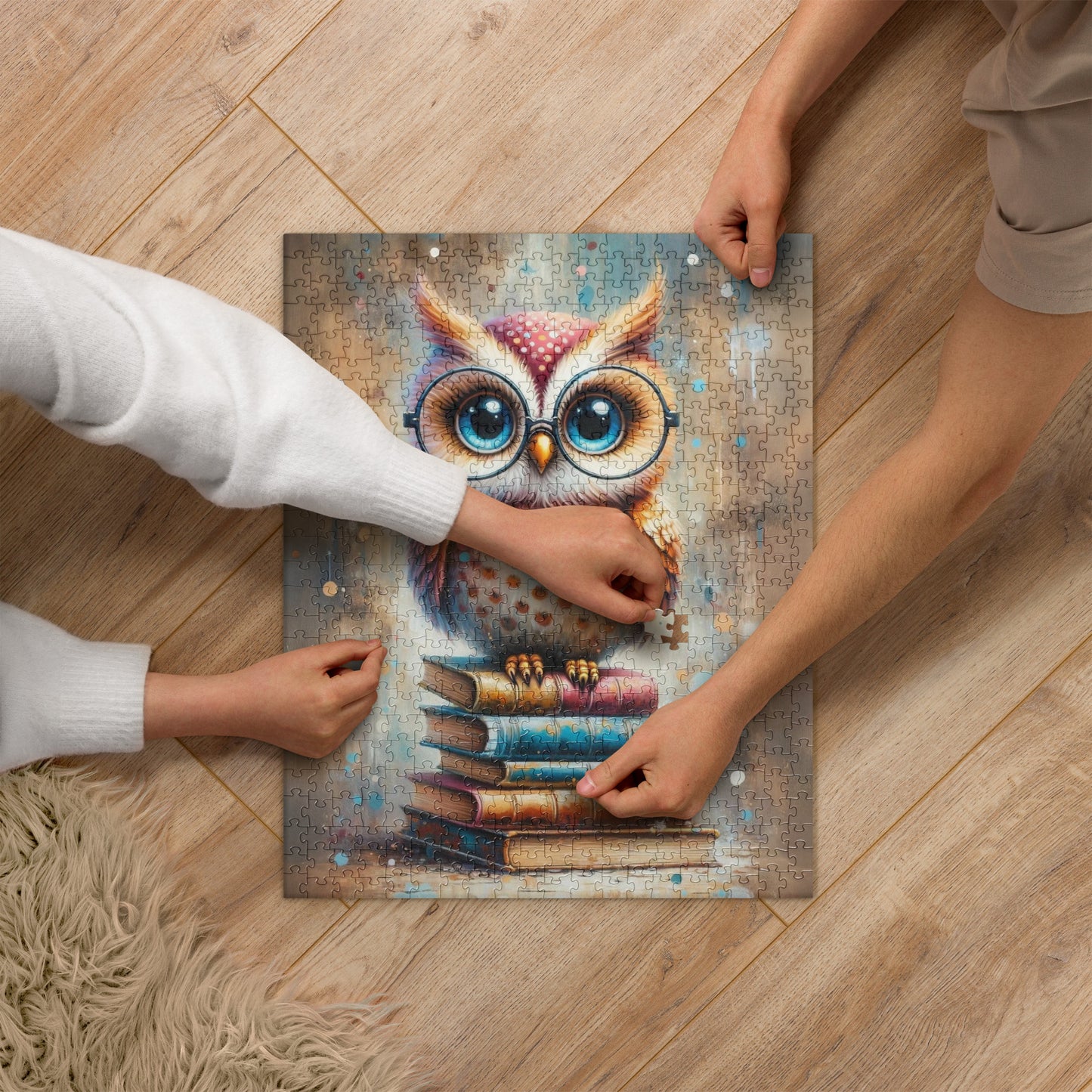 Book Owl with Glasses Jigsaw Puzzle (120, 252, 500 Pieces)