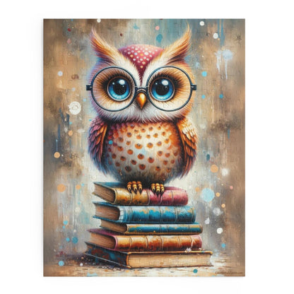 Book Owl with Glasses Jigsaw Puzzle (120, 252, 500 Pieces) 14" × 11" (252 pcs)