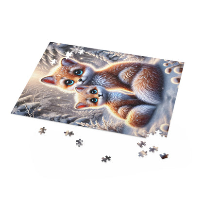Box of Magical Foxes in Winter Landscape Jigsaw Puzzle 500 pieces