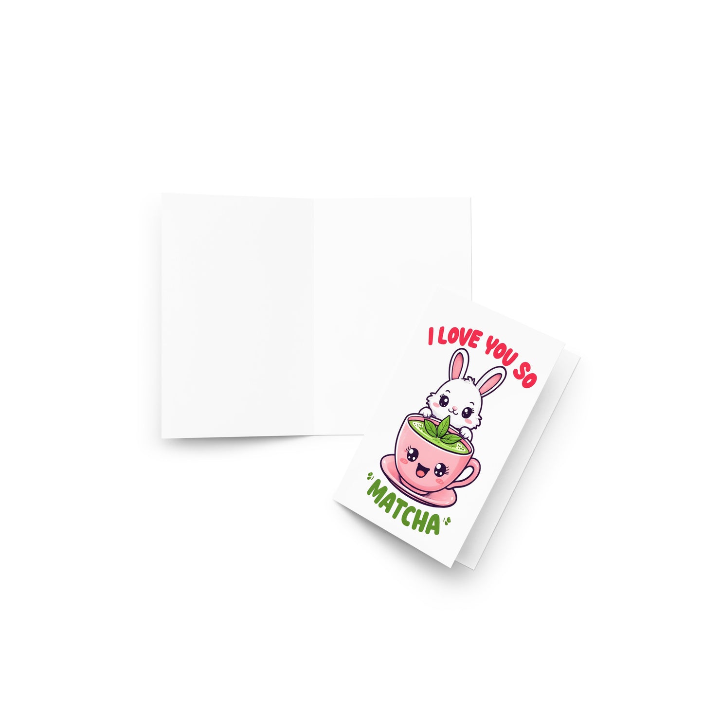 I love You so Matcha Bunny Valentine's Day Card