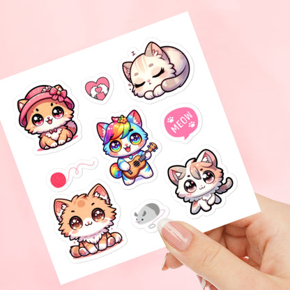 Cute Kawaii Cats & Toys Stickers