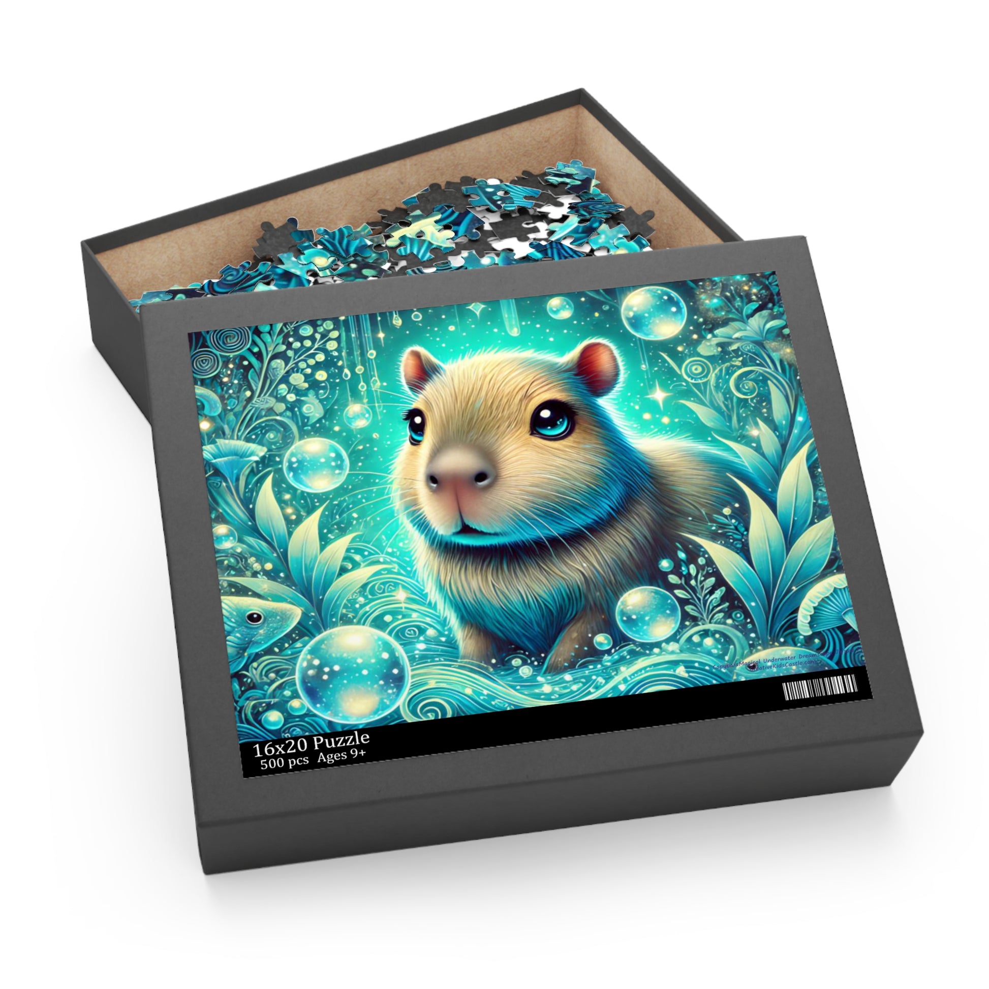 Capybara Magical Underwater Dreamscape Puzzle box 500 pieces