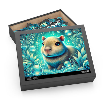 Capybara Magical Underwater Dreamscape Puzzle box 500 pieces