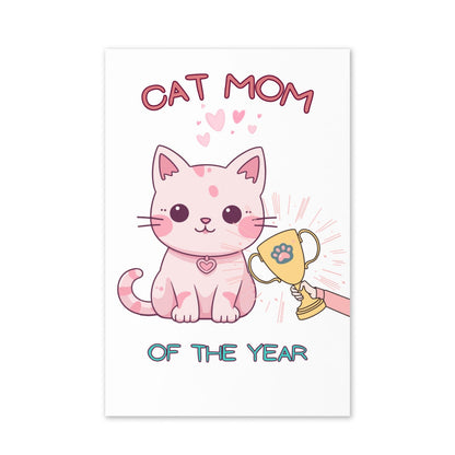 Cat Mom Of The Year Card