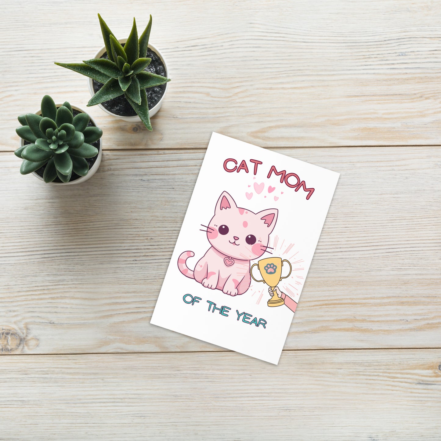 Cat Mom Of The Year Card