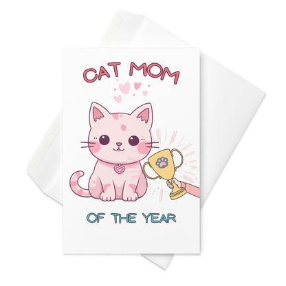 Cat Mom Of The Year Card