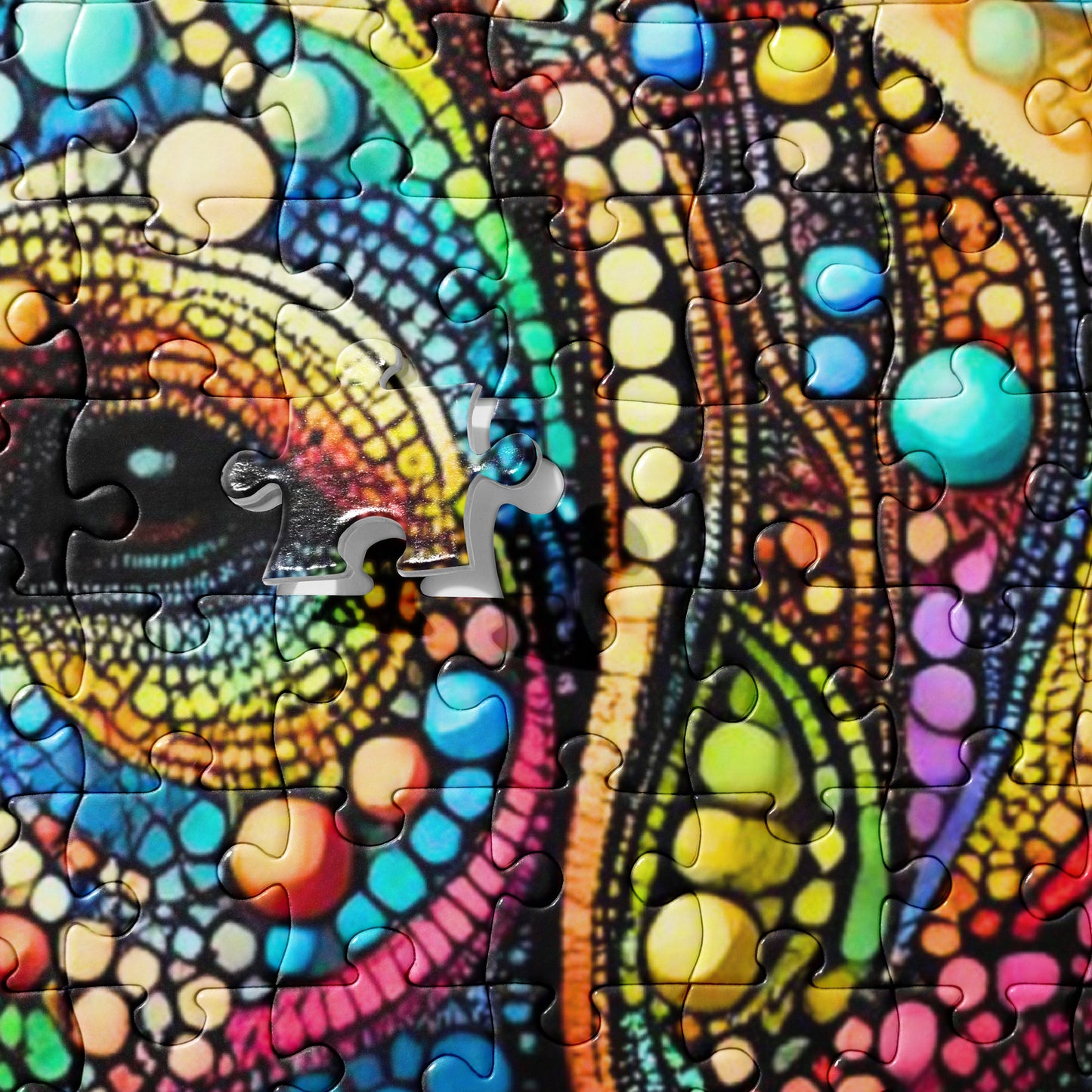 Colorful Labrador Dog Dot Art Puzzle (120, 252, 500-Piece)