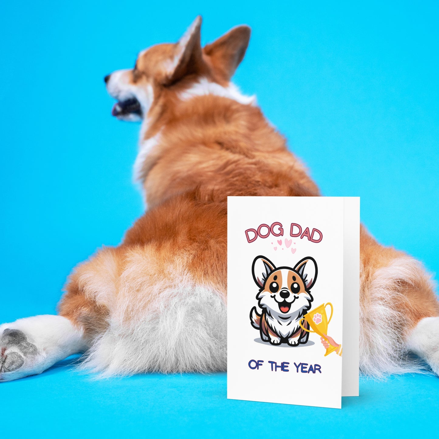 Corgi Dog Dad Of The Year Fathers Day Card