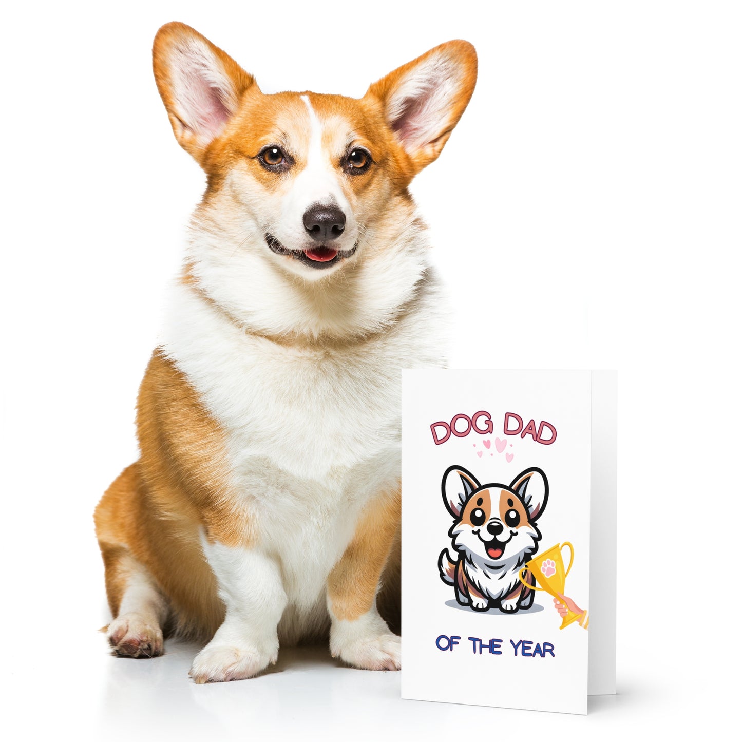 Corgi Dog Dad Of The Year Fathers Day Card