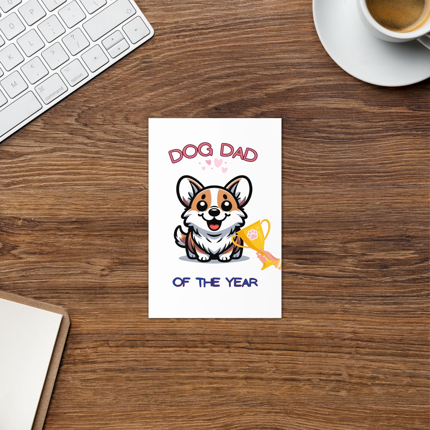 Corgi Dog Dad Of The Year Fathers Day Card