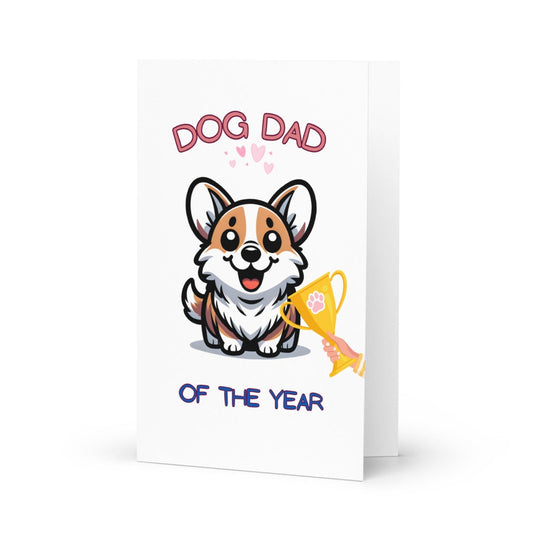 Corgi Dog Dad Of The Year Fathers Day Card